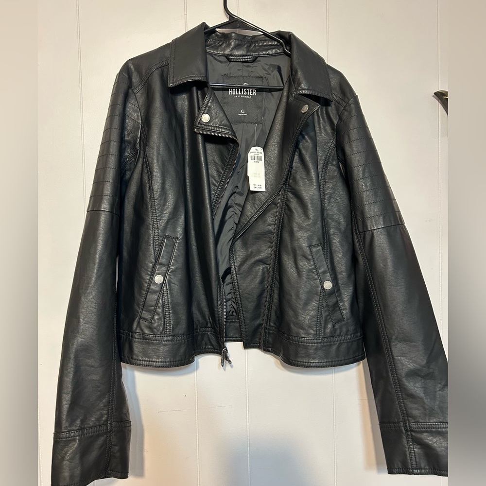 Hollister Black Women's leather